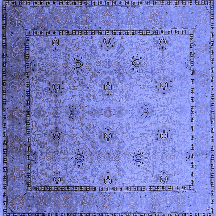 Square Oriental Blue Industrial Rug, urb3239blu