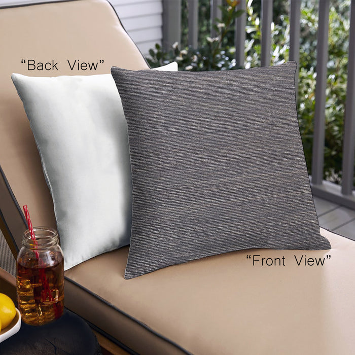 Front View of Mid-Century Modern Urban Square Charcoal Black Throw Pillow, 18 inch by 18 inch, pwurb323