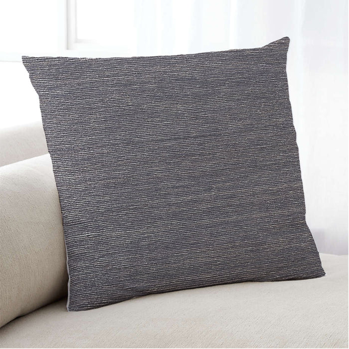 Lifestyle Image of Mid-Century Modern Urban Square Charcoal Black Throw Pillow, 18 inch by 18 inch, pwurb323