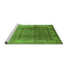 Sideview of Machine Washable Oriental Green Industrial Area Rugs, wshurb3240grn