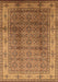 Machine Washable Oriental Brown Industrial Rug, wshurb3240brn