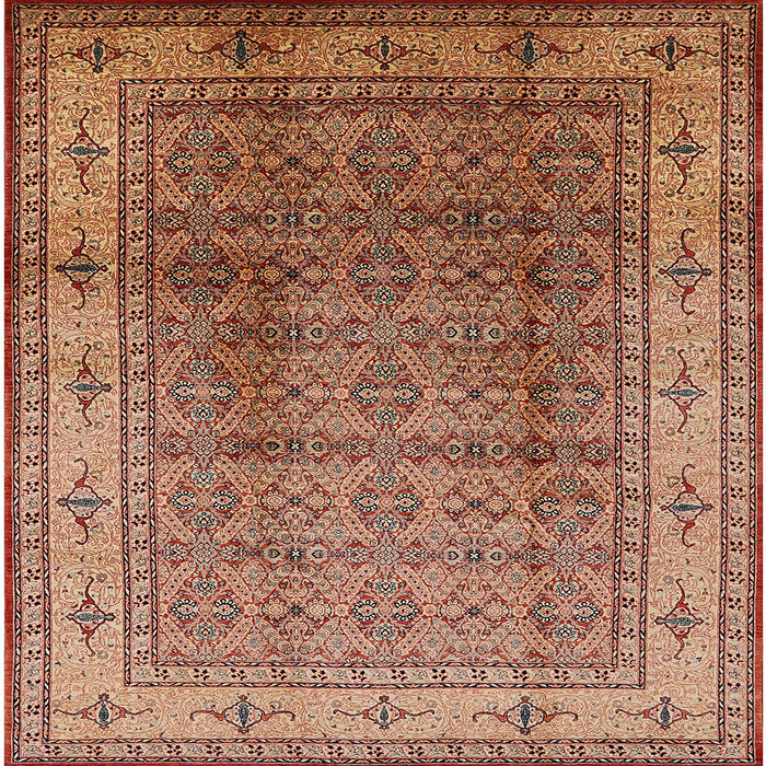 Square Machine Washable Industrial Modern Sandy Brown Rug, wshurb3240