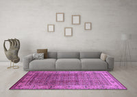 Machine Washable Oriental Purple Industrial Rug, wshurb3240pur