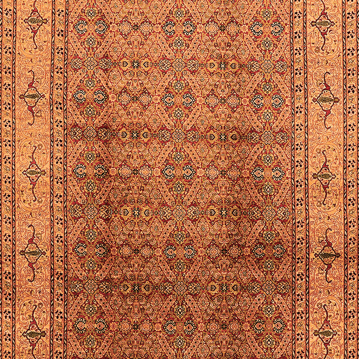 Machine Washable Oriental Orange Industrial Area Rugs, wshurb3240org