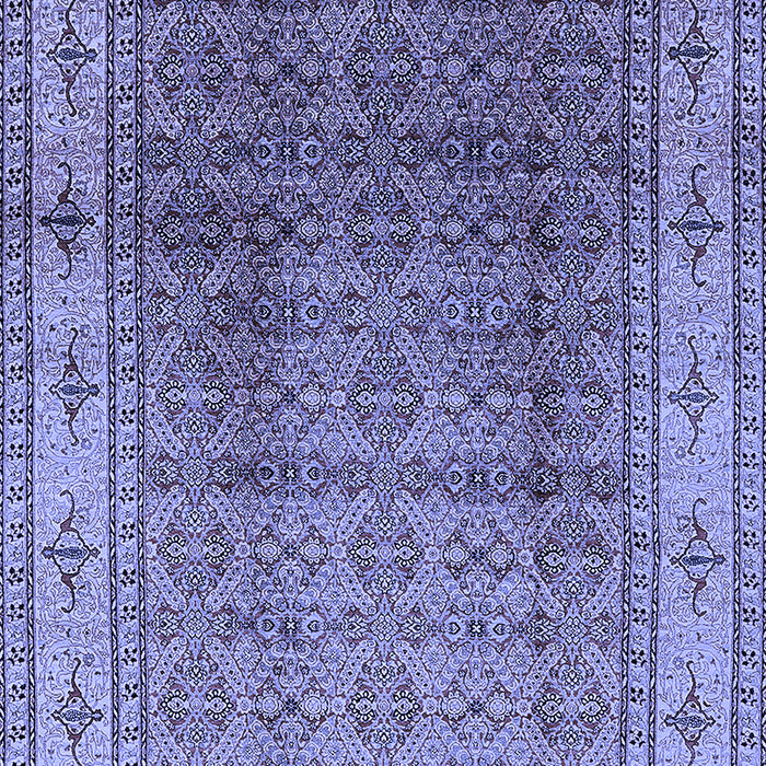 Machine Washable Oriental Blue Industrial Rug, wshurb3240blu