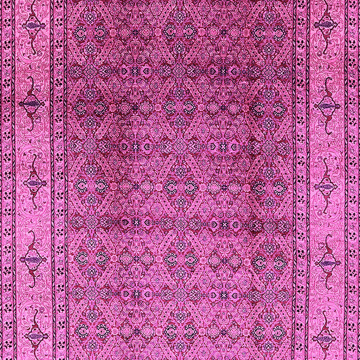 Machine Washable Oriental Pink Industrial Rug, wshurb3240pnk