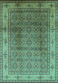 Oriental Turquoise Industrial Rug, urb3240turq