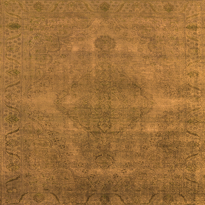 Square Oriental Orange Industrial Rug, urb3241org