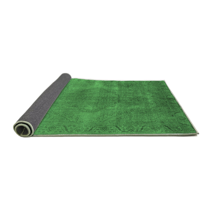 Sideview of Oriental Emerald Green Industrial Rug, urb3241emgrn