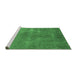 Sideview of Machine Washable Oriental Emerald Green Industrial Area Rugs, wshurb3241emgrn