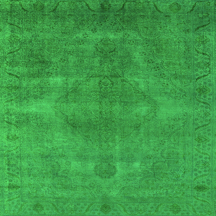 Square Oriental Green Industrial Rug, urb3241grn