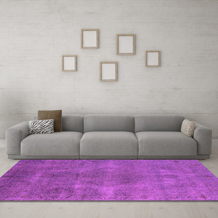 Machine Washable Oriental Pink Industrial Rug in a Living Room, wshurb3241pnk