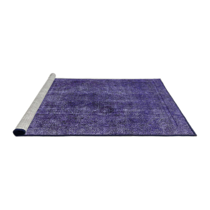Sideview of Machine Washable Industrial Modern Purple Rug, wshurb3242