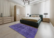 Machine Washable Industrial Modern Purple Rug in a Bedroom, wshurb3242