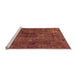 Sideview of Machine Washable Oriental Orange Industrial Area Rugs, wshurb3242org