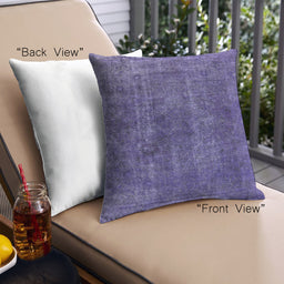 Front View of Mid-Century Modern Urban Square Purple Throw Pillow, 18 inch by 18 inch, pwurb3242