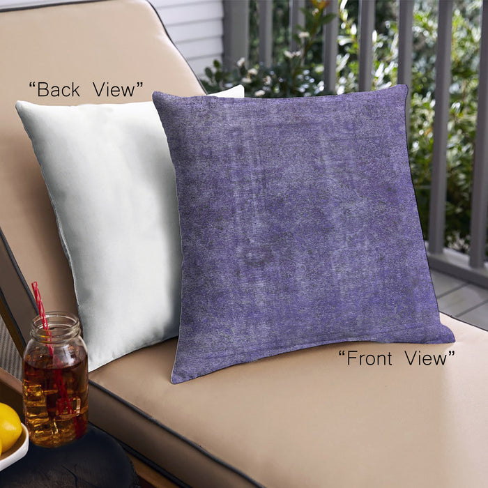 Front View of Mid-Century Modern Urban Square Purple Throw Pillow, 18 inch by 18 inch, pwurb3242