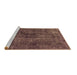 Sideview of Machine Washable Oriental Brown Industrial Rug, wshurb3242brn