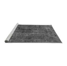 Sideview of Machine Washable Oriental Gray Industrial Rug, wshurb3242gry