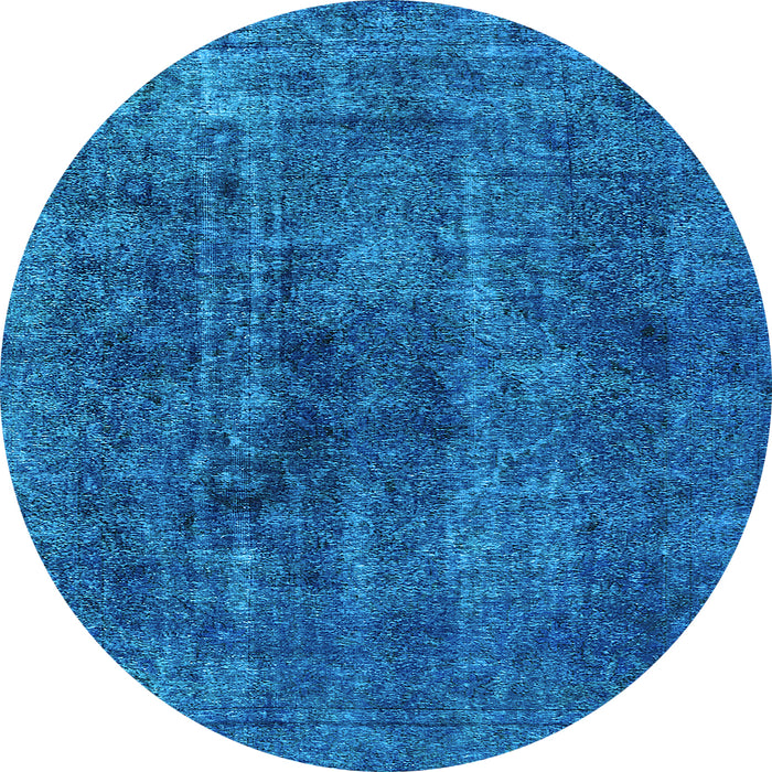 Round Oriental Light Blue Industrial Rug, urb3242lblu