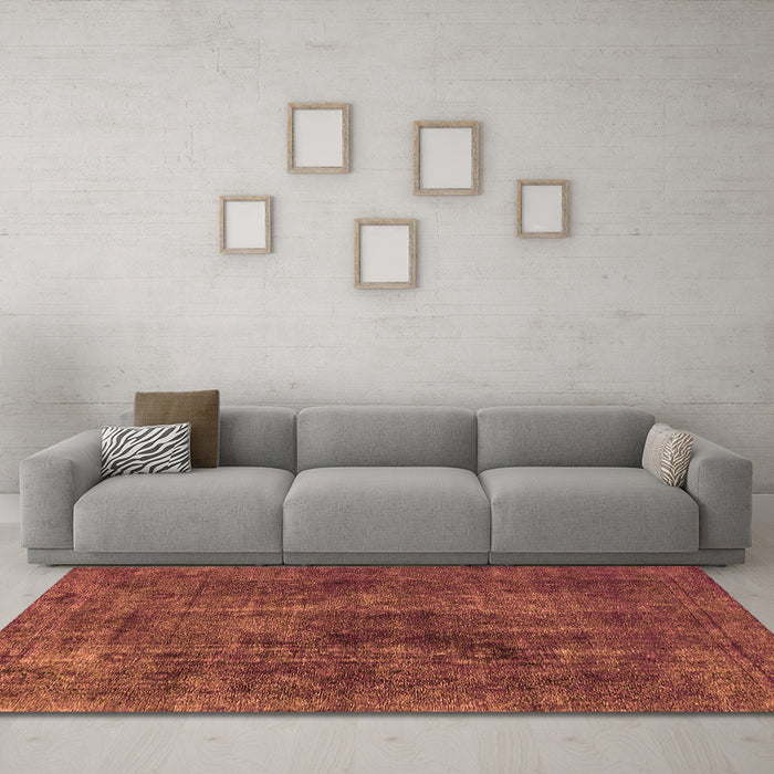 Machine Washable Oriental Orange Industrial Area Rugs in a Living Room, wshurb3242org
