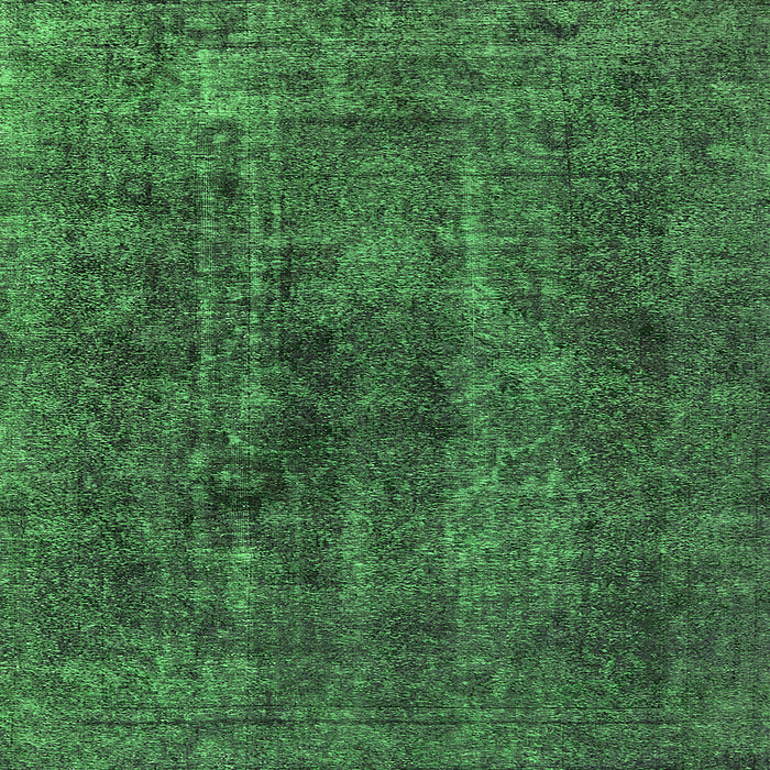 Square Machine Washable Oriental Green Industrial Area Rugs, wshurb3242grn