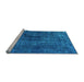 Sideview of Machine Washable Oriental Light Blue Industrial Rug, wshurb3242lblu