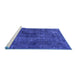 Sideview of Machine Washable Oriental Blue Industrial Rug, wshurb3242blu