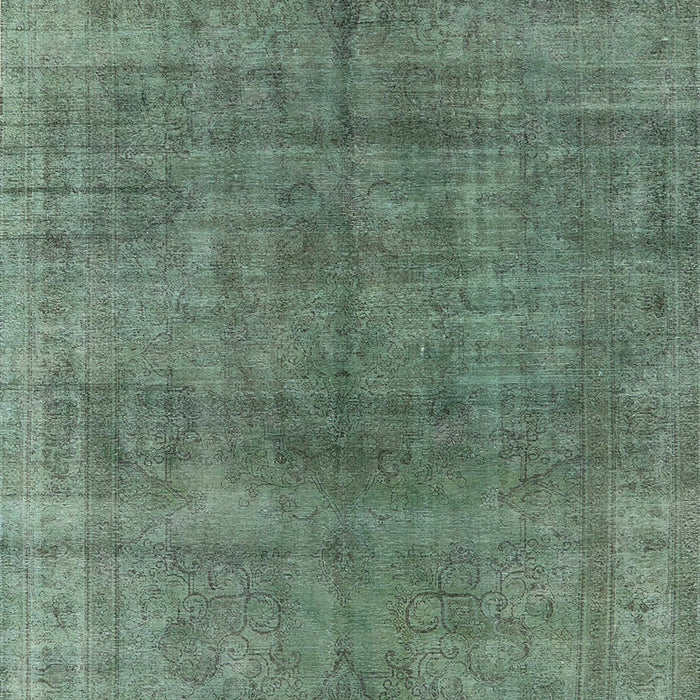 Machine Washable Industrial Modern Pine Green Rug, wshurb3243