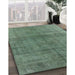 Machine Washable Industrial Modern Pine Green Rug in a Family Room, wshurb3243