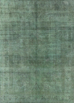Mid-Century Modern Pine Green Oriental Rug, urb3243