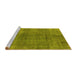 Sideview of Machine Washable Oriental Yellow Industrial Rug, wshurb3243yw