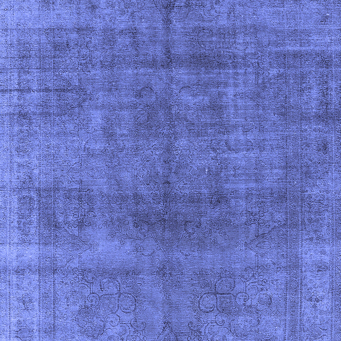 Machine Washable Oriental Blue Industrial Rug, wshurb3243blu