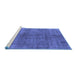 Sideview of Machine Washable Oriental Blue Industrial Rug, wshurb3243blu