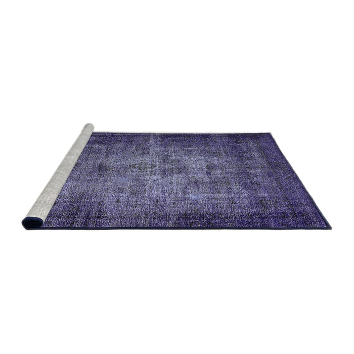 Sideview of Machine Washable Industrial Modern Periwinkle Purple Rug, wshurb3244