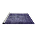 Sideview of Machine Washable Industrial Modern Periwinkle Purple Rug, wshurb3244