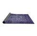 Sideview of Mid-Century Modern Purple Oriental Rug, urb3244