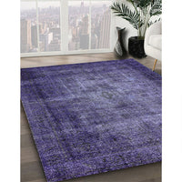 Mid-Century Modern Purple Oriental Rug, urb3244