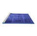 Sideview of Machine Washable Oriental Blue Industrial Rug, wshurb3244blu