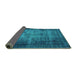 Sideview of Oriental Turquoise Industrial Rug, urb3244turq