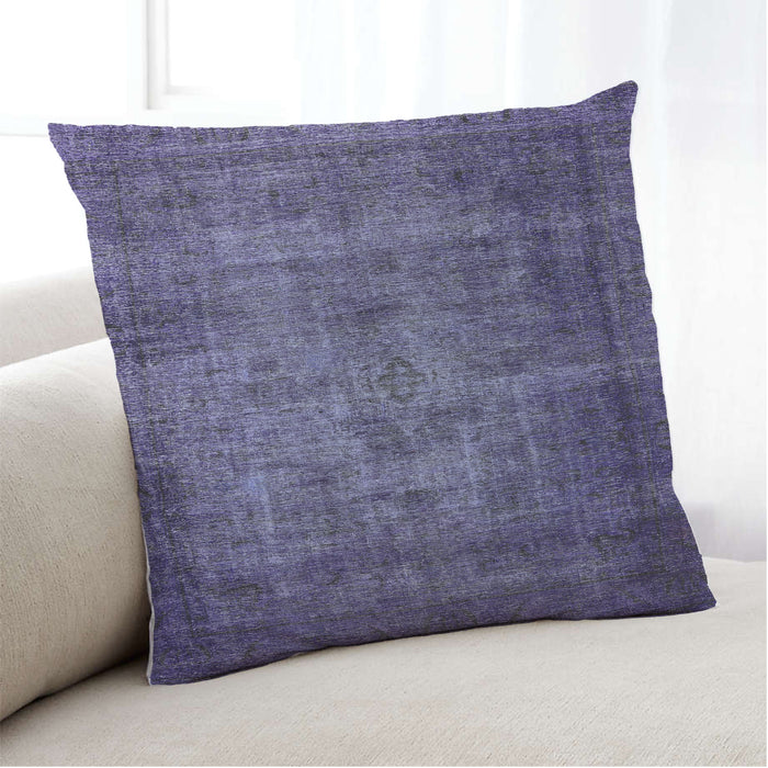 Lifestyle Image of Mid-Century Modern Urban Square Periwinkle Purple Throw Pillow, 18 inch by 18 inch, pwurb3244