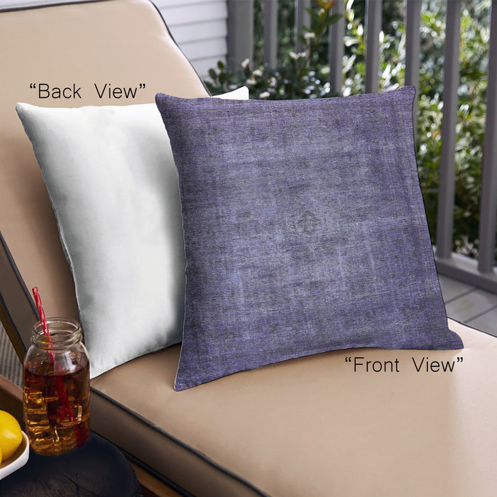 Front View of Mid-Century Modern Urban Square Periwinkle Purple Throw Pillow, 18 inch by 18 inch, pwurb3244