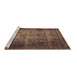 Sideview of Machine Washable Oriental Brown Industrial Rug, wshurb3244brn