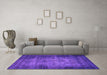 Machine Washable Oriental Purple Industrial Area Rugs in a Living Room, wshurb3244pur