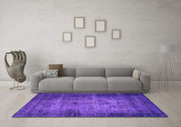 Machine Washable Oriental Purple Industrial Rug, wshurb3244pur