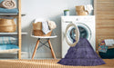 Machine Washable Industrial Modern Periwinkle Purple Rug in a Washing Machine, wshurb3244