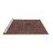 Sideview of Machine Washable Oriental Brown Industrial Rug, wshurb3245brn