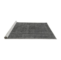 Sideview of Machine Washable Oriental Gray Industrial Rug, wshurb3245gry