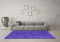 Machine Washable Oriental Purple Industrial Rug, wshurb3245pur