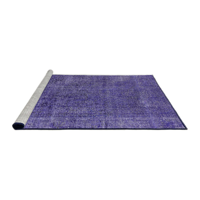 Sideview of Machine Washable Industrial Modern Amethyst Purple Rug, wshurb3246
